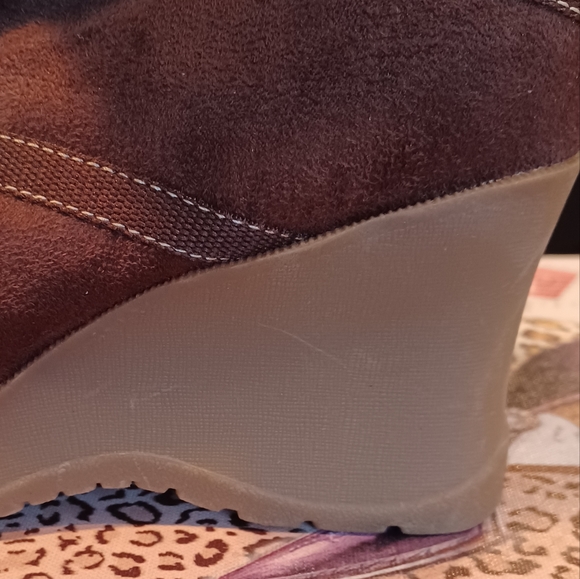 NWOT/BOX BONGO BOOTS "WINTER BLAST" 7 1/2 M 4472628 CHOCOLATE SHERPA LINED WEDGE - Picture 9 of 15